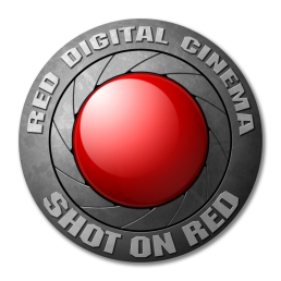 Red Digital Cinema logo with tagline: Shot on RED